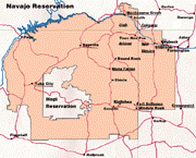 [Map of Navajo Reservation]